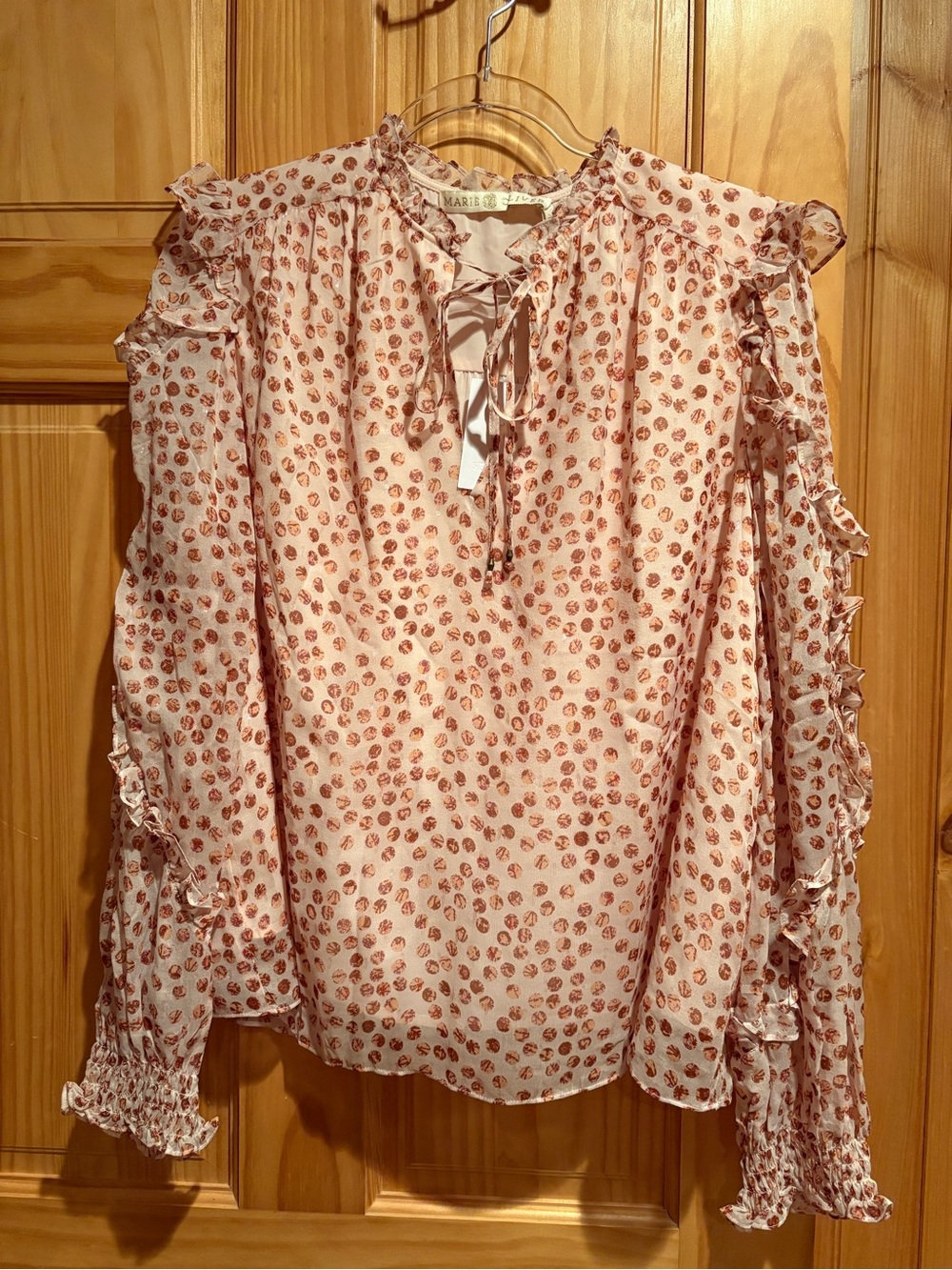 Hadley Blouse by brand Marie Oliver women’s L NWT Silk